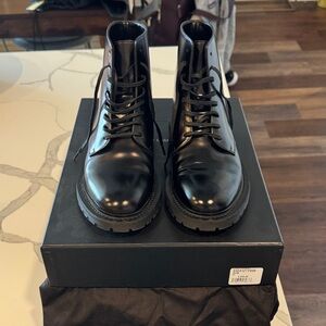 Saint Laurent Glossy Black Women’s Combat Boots
